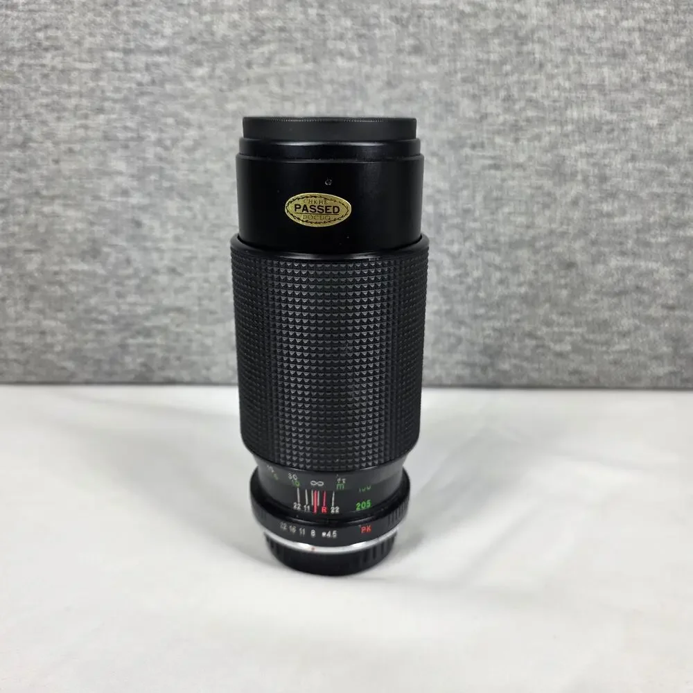 VINTAGE BESTON 80–200mm f/4.5 MACRO ZOOM LENS – MANUAL FOCUS – W/ CAPS & FILTER